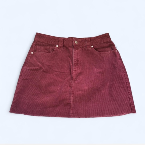 Forever 21 Burgundy Corduroy Skirt - Picture 2 of 4